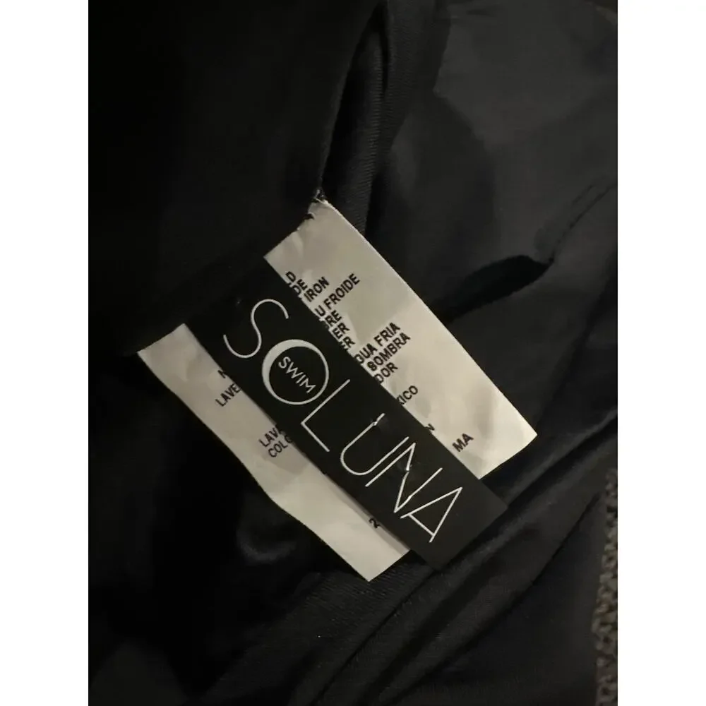 Soluna Swim Standard Buckle Up One Piece Bandeau Swimsuit Size XL